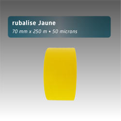 Rubalise Plastique jaune 70 mm x 250 m – Balisage et Signalisation Extérieure